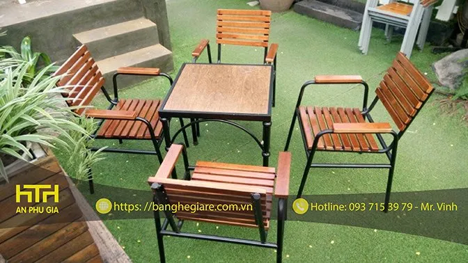 Bàn Ghế Cafe Sân Vườn CFT001 Giá Rẻ - Mã SP: CFT001