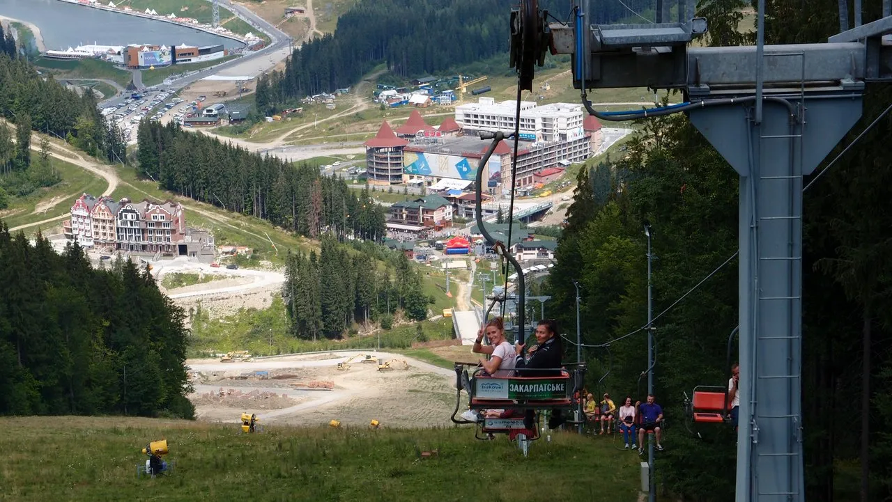 Me and the girls on the lift