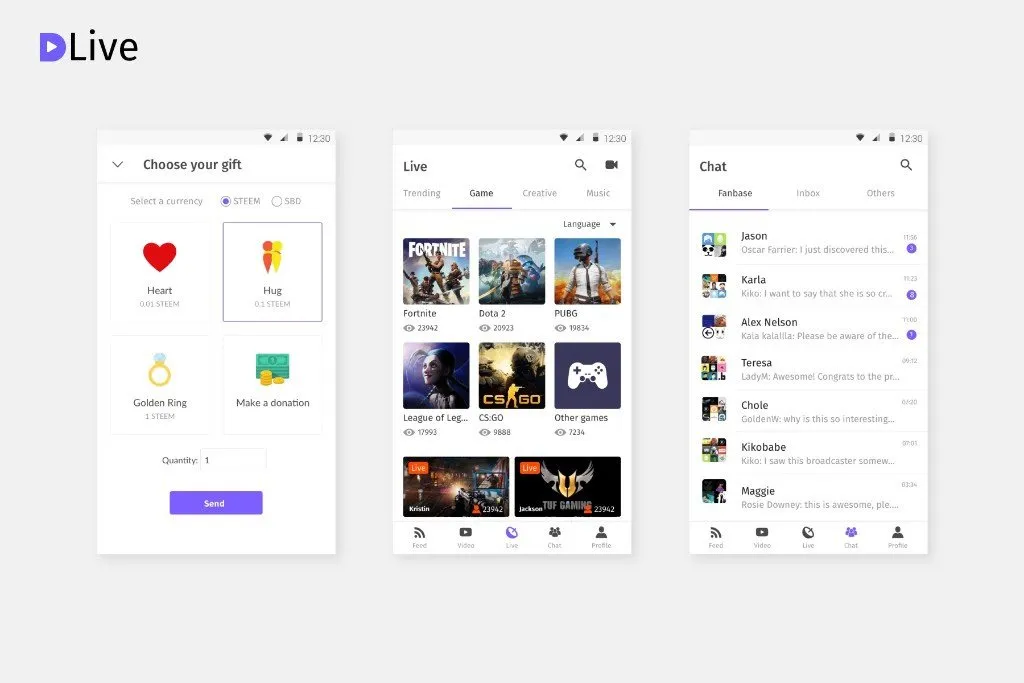 DLive App, DLive v1.0 Android