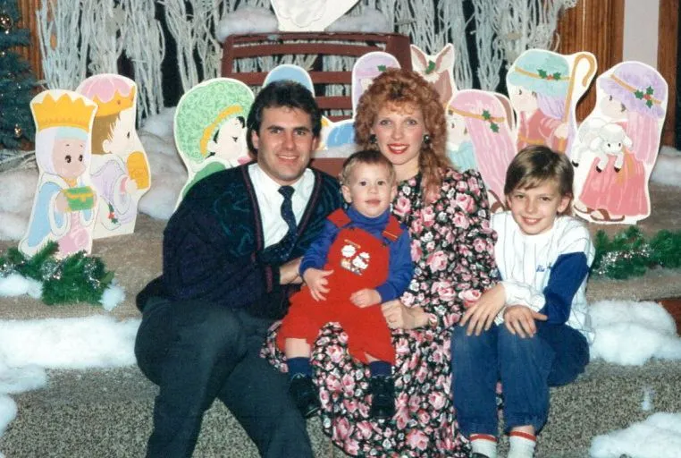 A young @steelthong and his even younger family - 1992