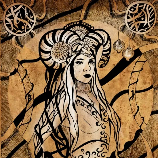 🎨 THE MAJOR ARCANA , The High Priestess II - and my entry for italent round 9