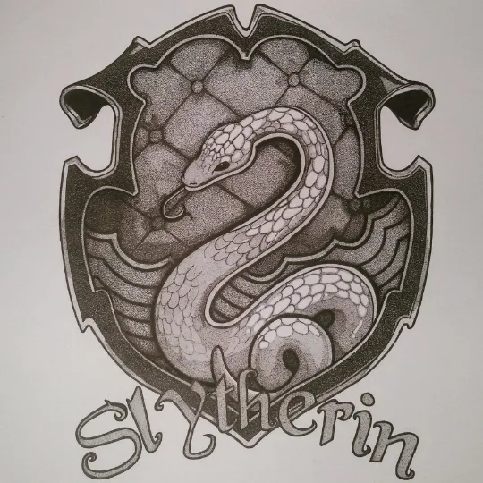 ✎#13 - Harry Potter // Drawing of a Slitherin Crest