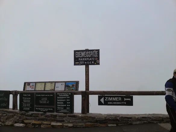 Nothing but mist behind the sign
