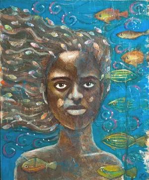 Painting of woman under the sea with fish.jpg