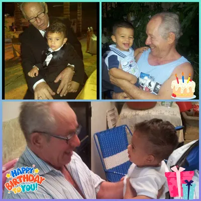 Mi hijo Robert Jose, y mi abuelito Jose./My son Robert Jose, and my grandfather Jose.