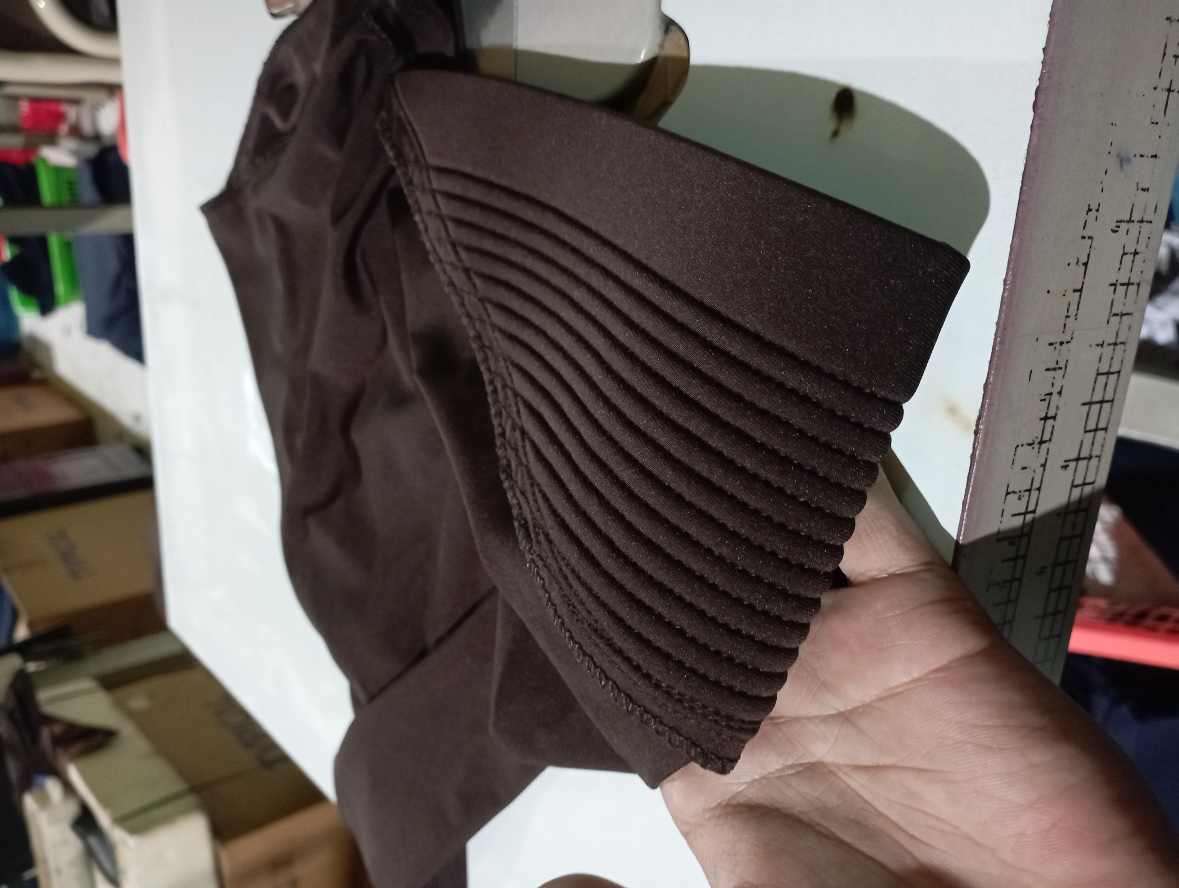 Guys,this is the finished headscarf and ready to wear.