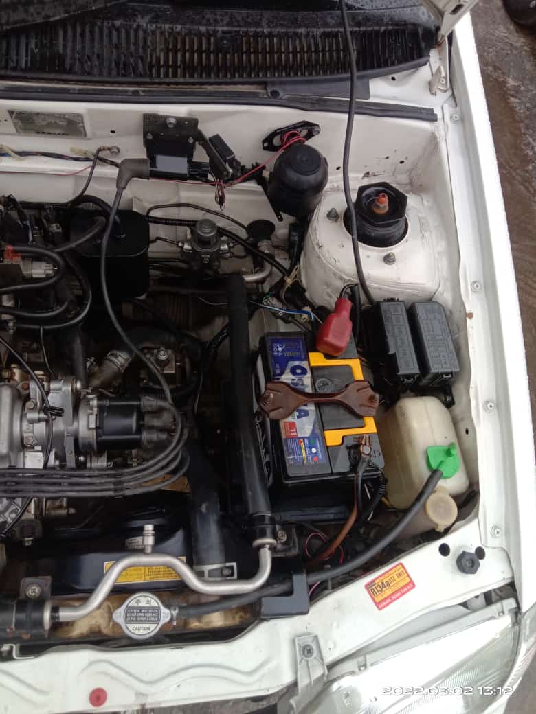 The car runs with the power of the engine