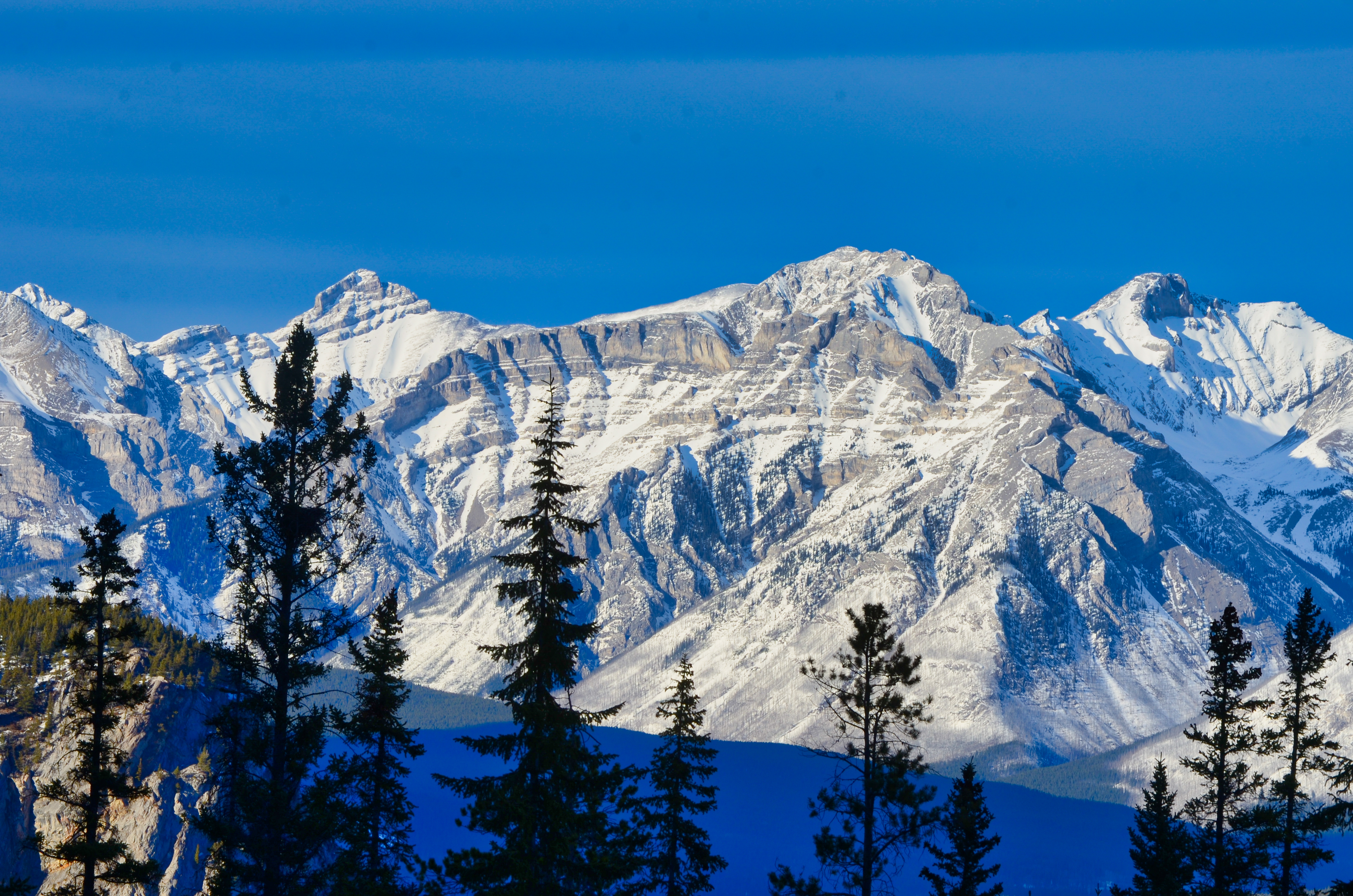 Majestic Snow Covered Mountains Banff Alberta Canada