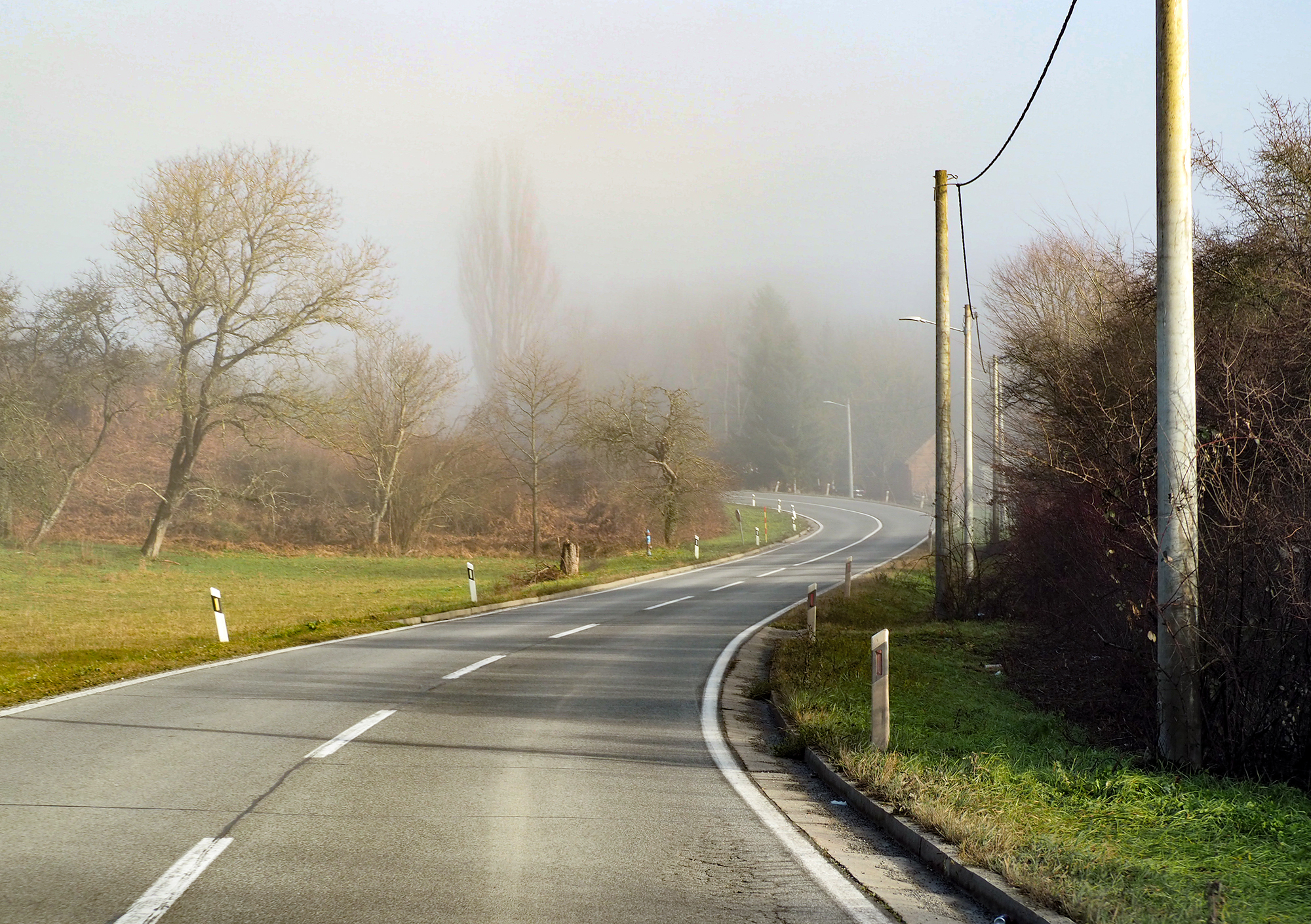 Intermittent, solid, winding and straight - roads of all kinds