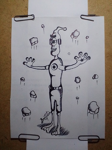 Nuevo personaje (alien) / Técnica de entintado.