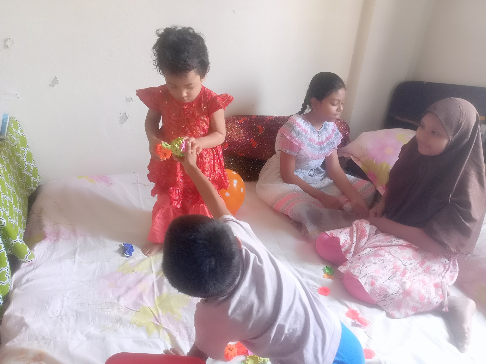 My children are playing..