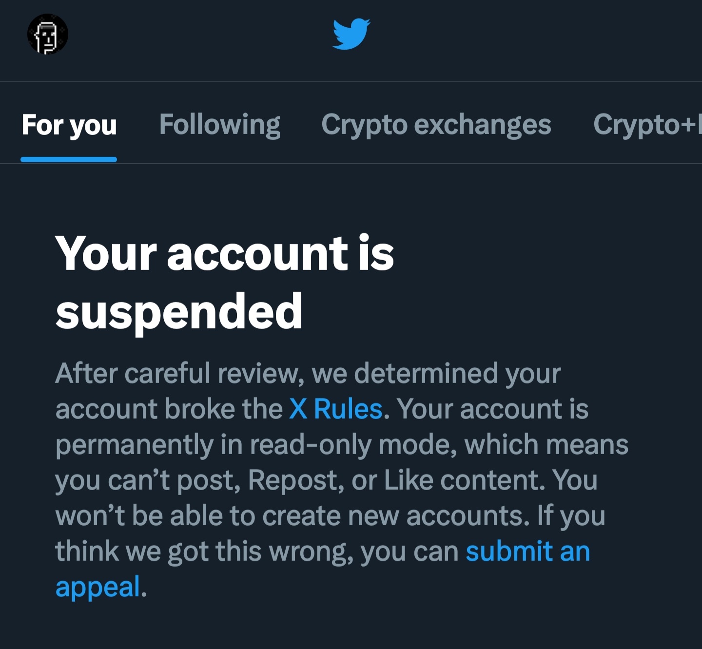 Twitter/X unfair and unnecessary suspension: We need more Web3 Crypto Hubs  | PeakD