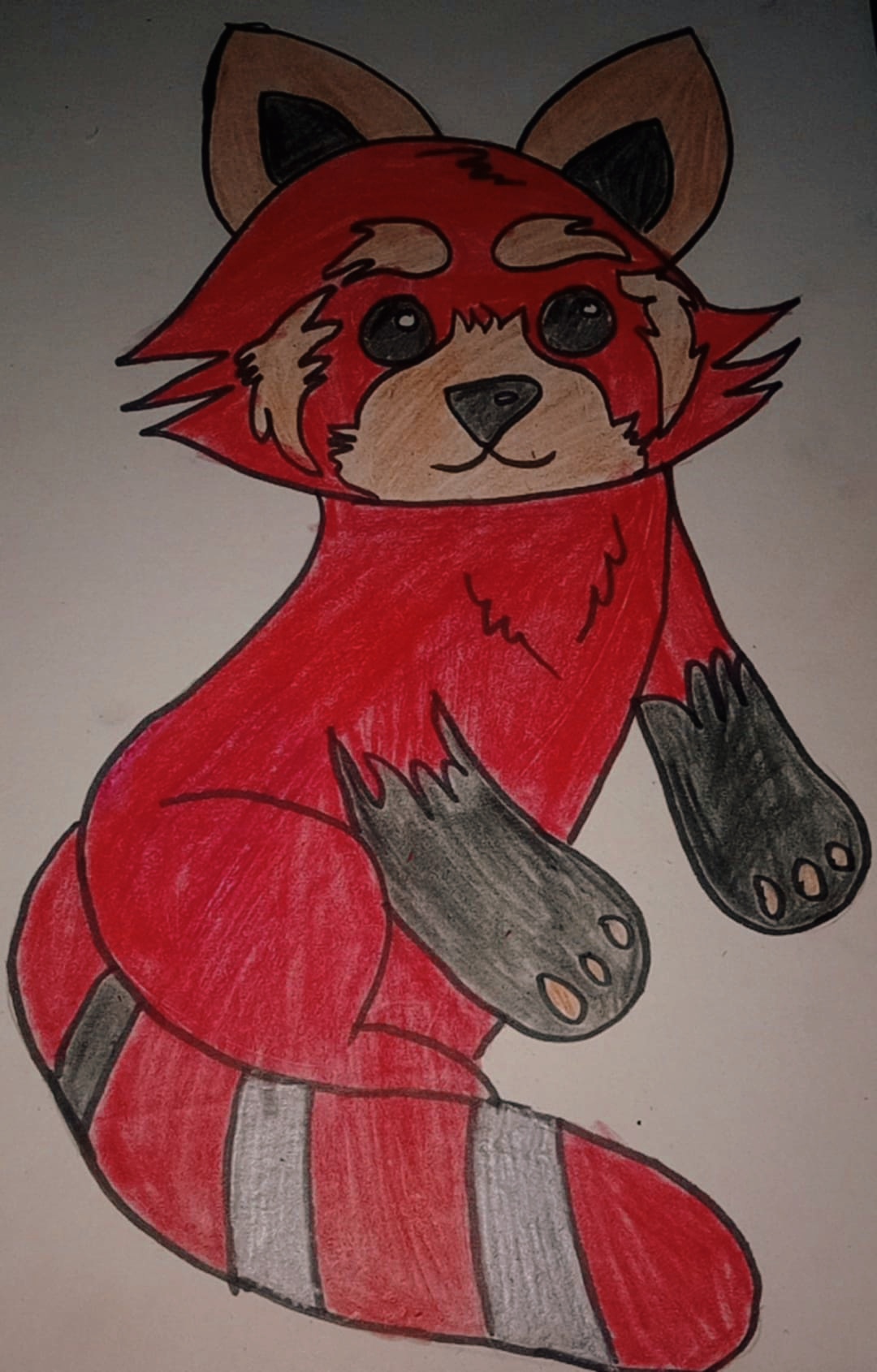 Red panda drawing my entry Splinterland Art weekly contest 361