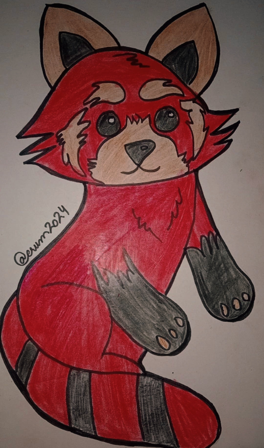Red panda drawing my entry Splinterland Art weekly contest 361