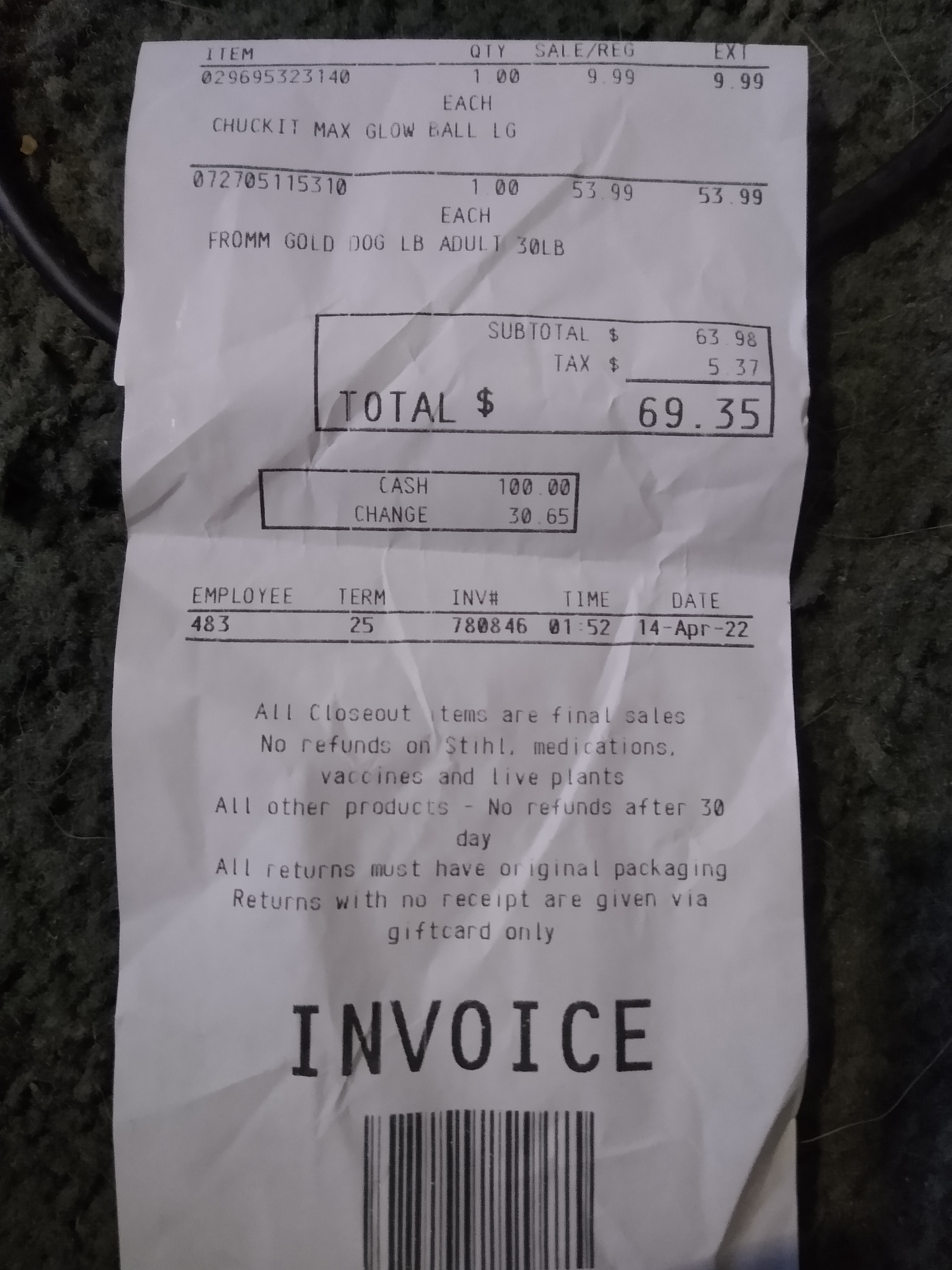 Ultimate happiness is a $10 ball for a dog.