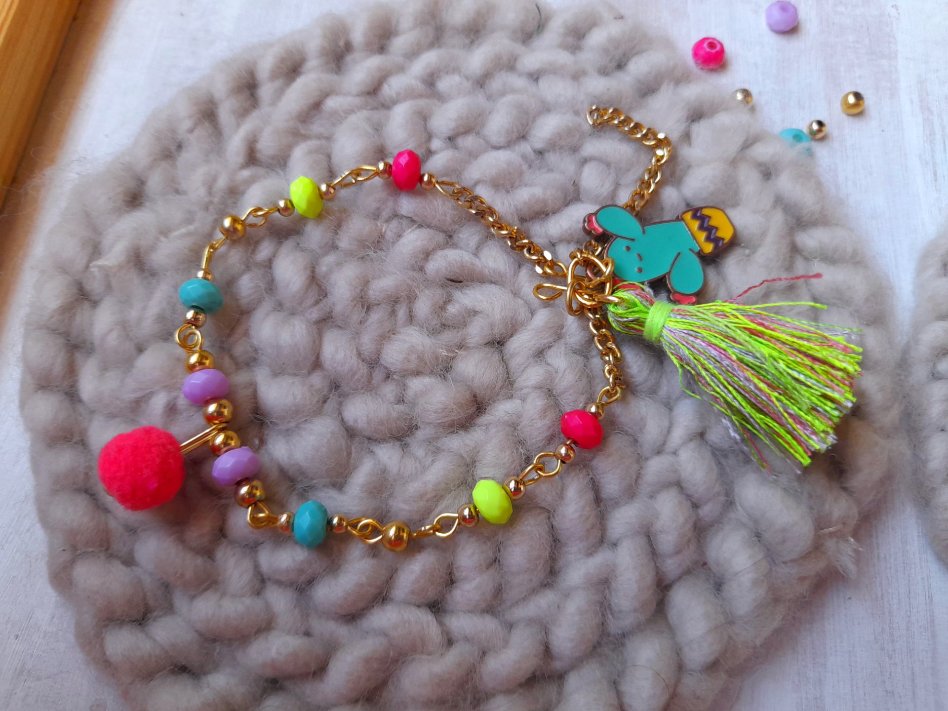Brazalete neón para adolescentes/Neon bracelet for teens 🌟💗