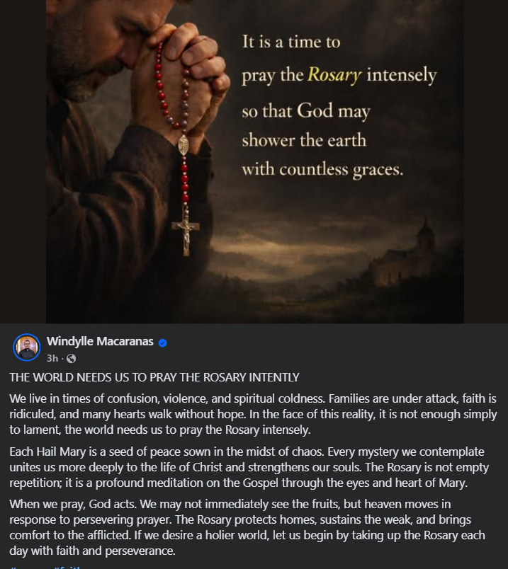 A rosary a day keeps the demons away! Let's pray!

If you don't know how there's ...