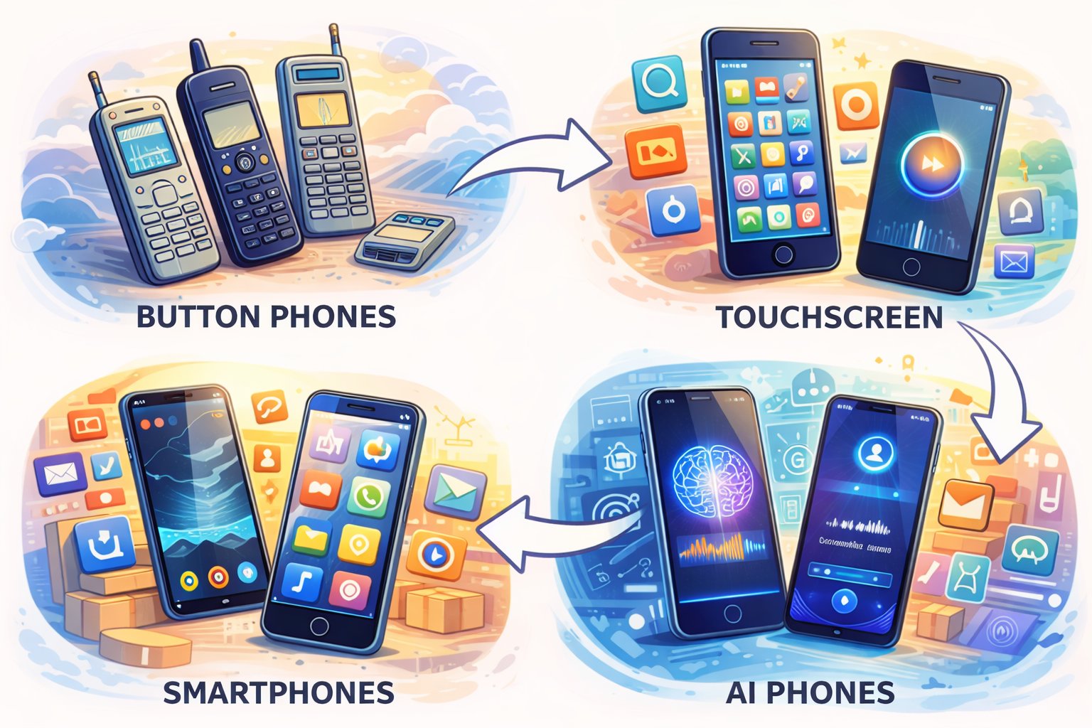 The Evolution of Mobile Phones: From Buttons to AI