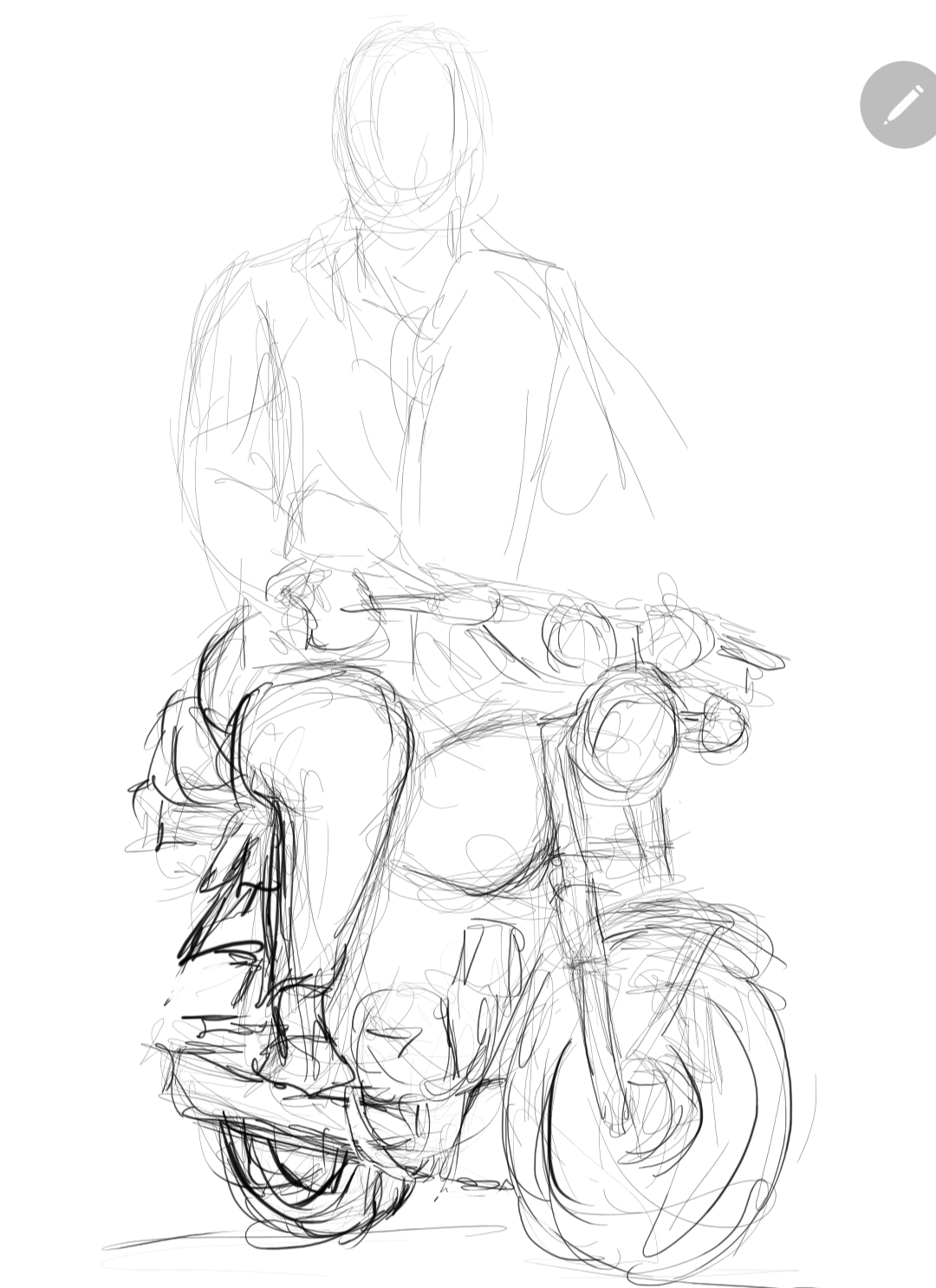 Bike Rider - Figure Drawing 