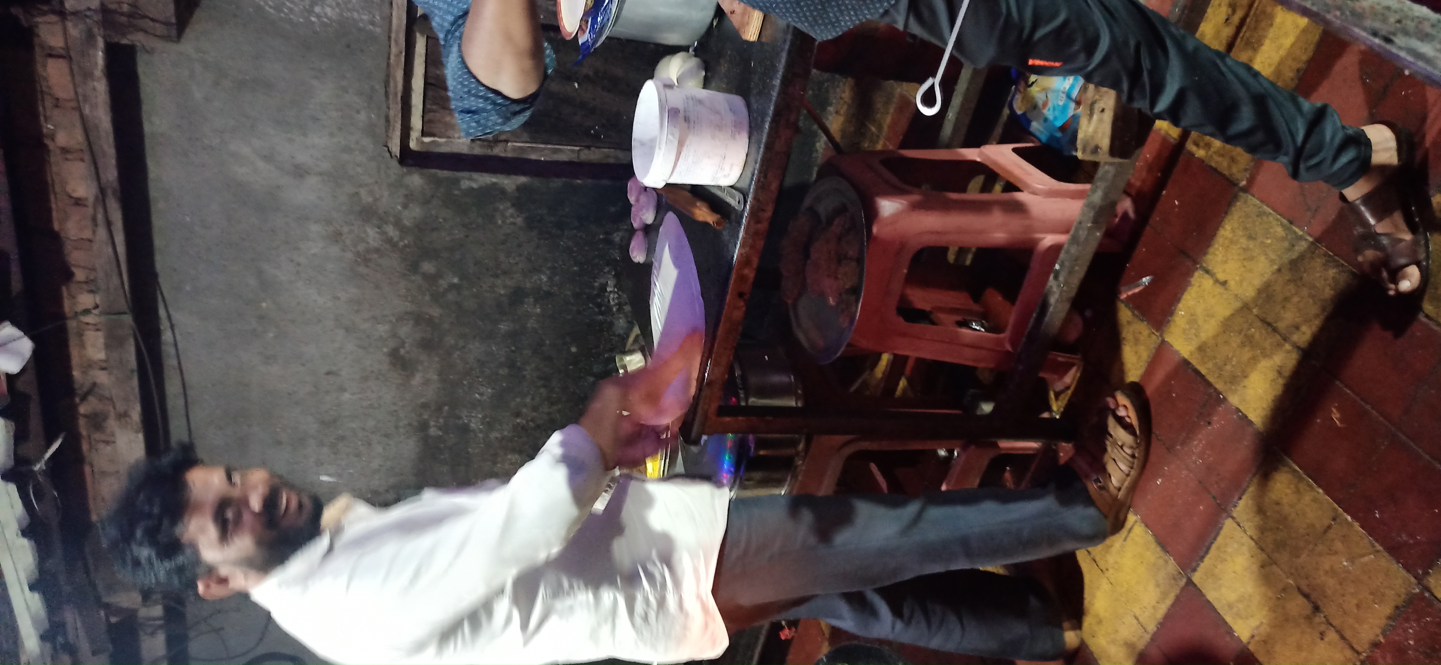 Today enjoy the dinner with my village friends