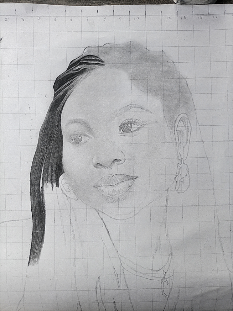 Portrait Sketch Beautiful Young Girl Tress Stock Illustration 610816691 |  Shutterstock