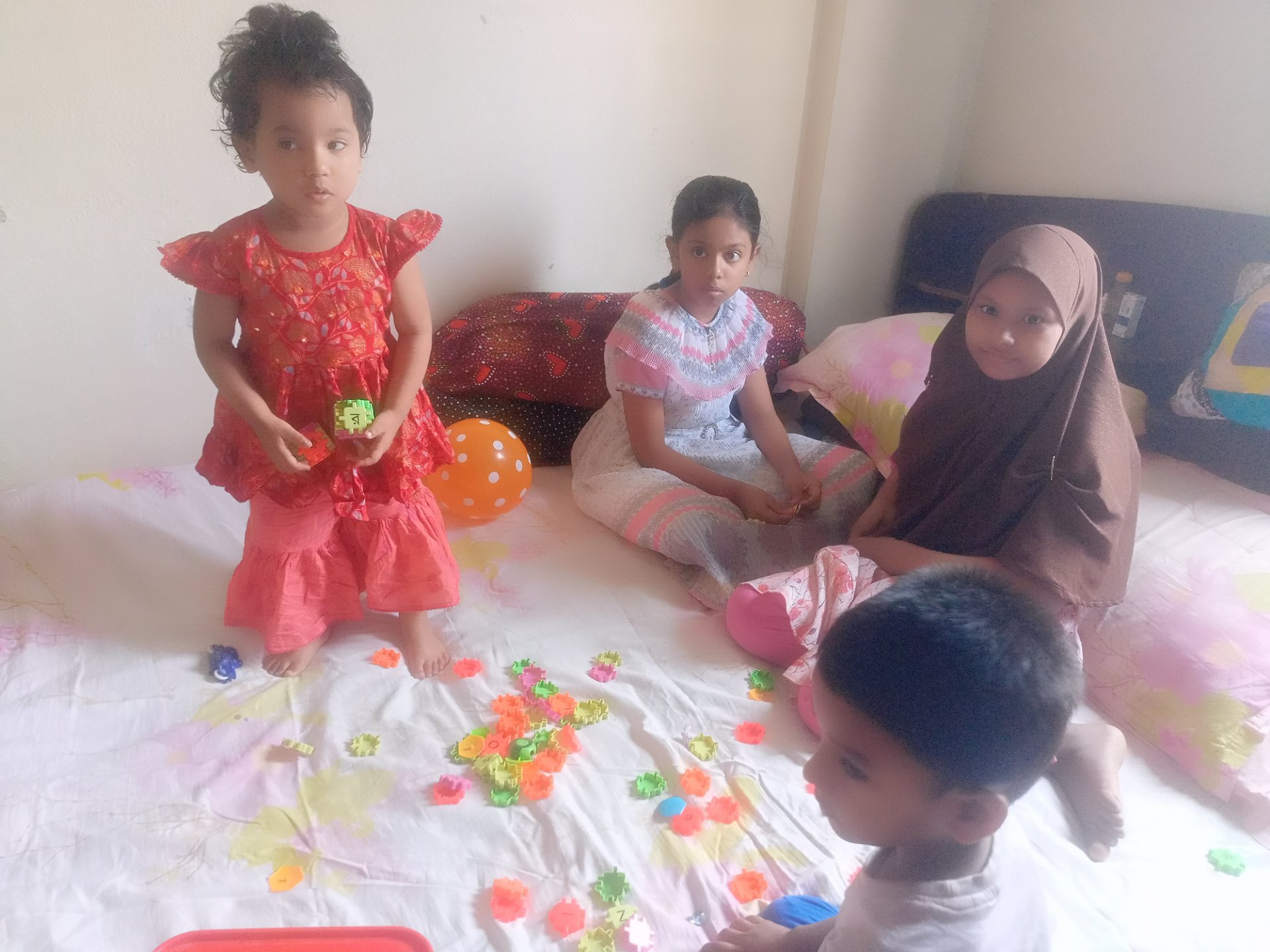 My children are playing..