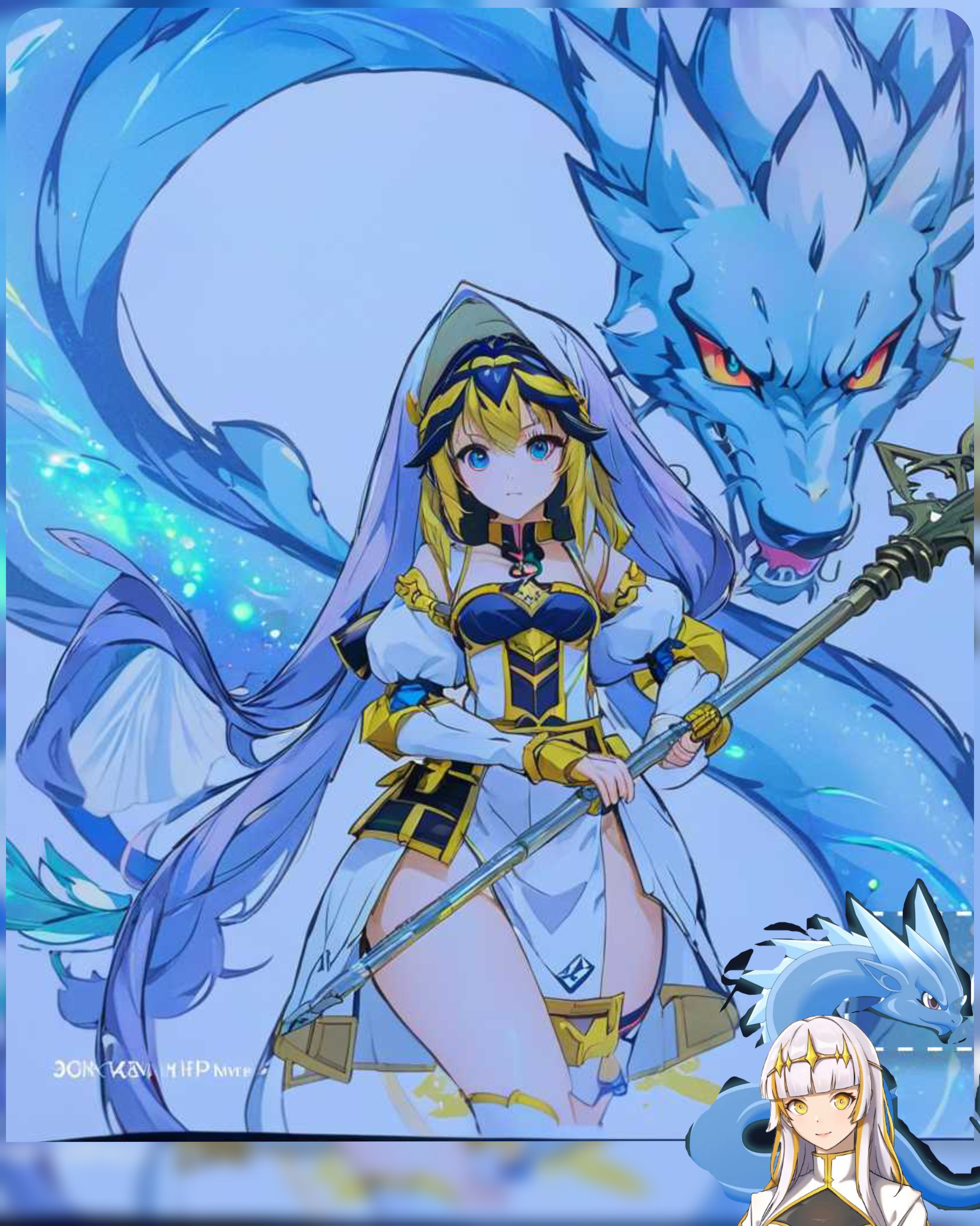 GLACIOX and the Healer of the Light, ready for the game. Fanart. Holozing.