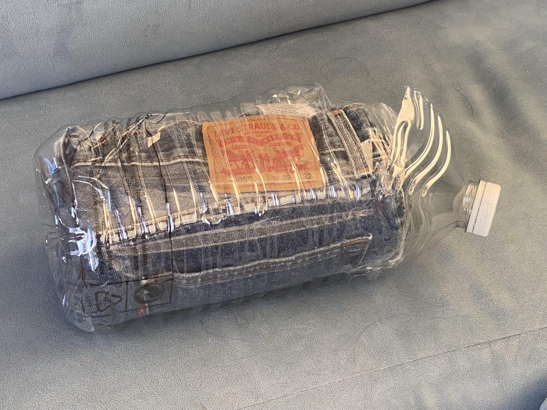 Re-using a water bottle to ship via USPS