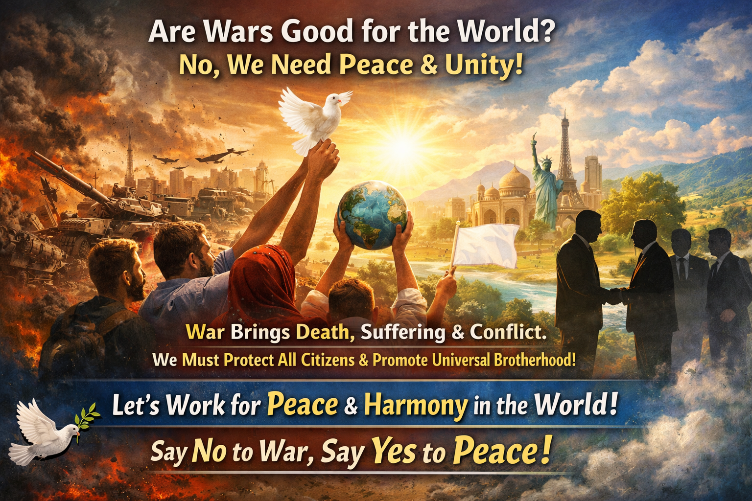 Is it good to have a war conflict all around the world?