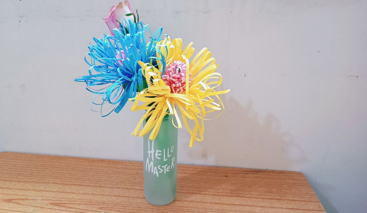 How to make a flower from Drinking Straw