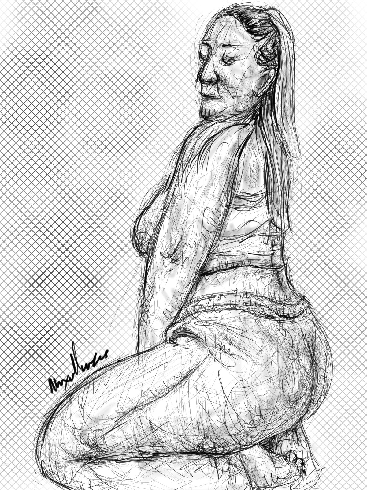 Figure Drawing - Digital Art