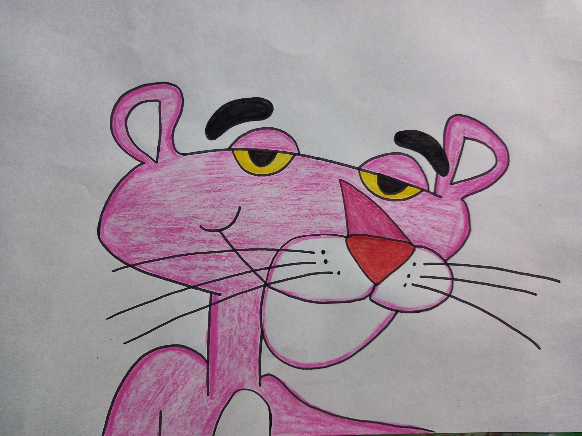 Drawing Pink Panther - Original Fan Art 