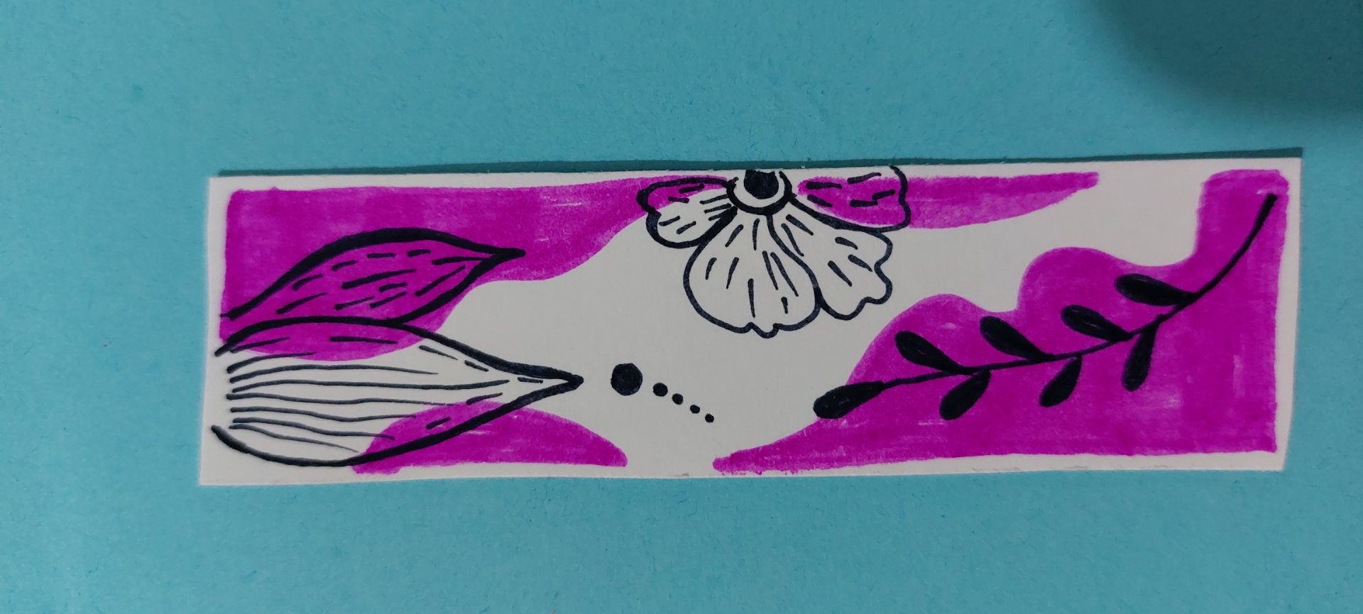 Petals of piece bookmark idea #1