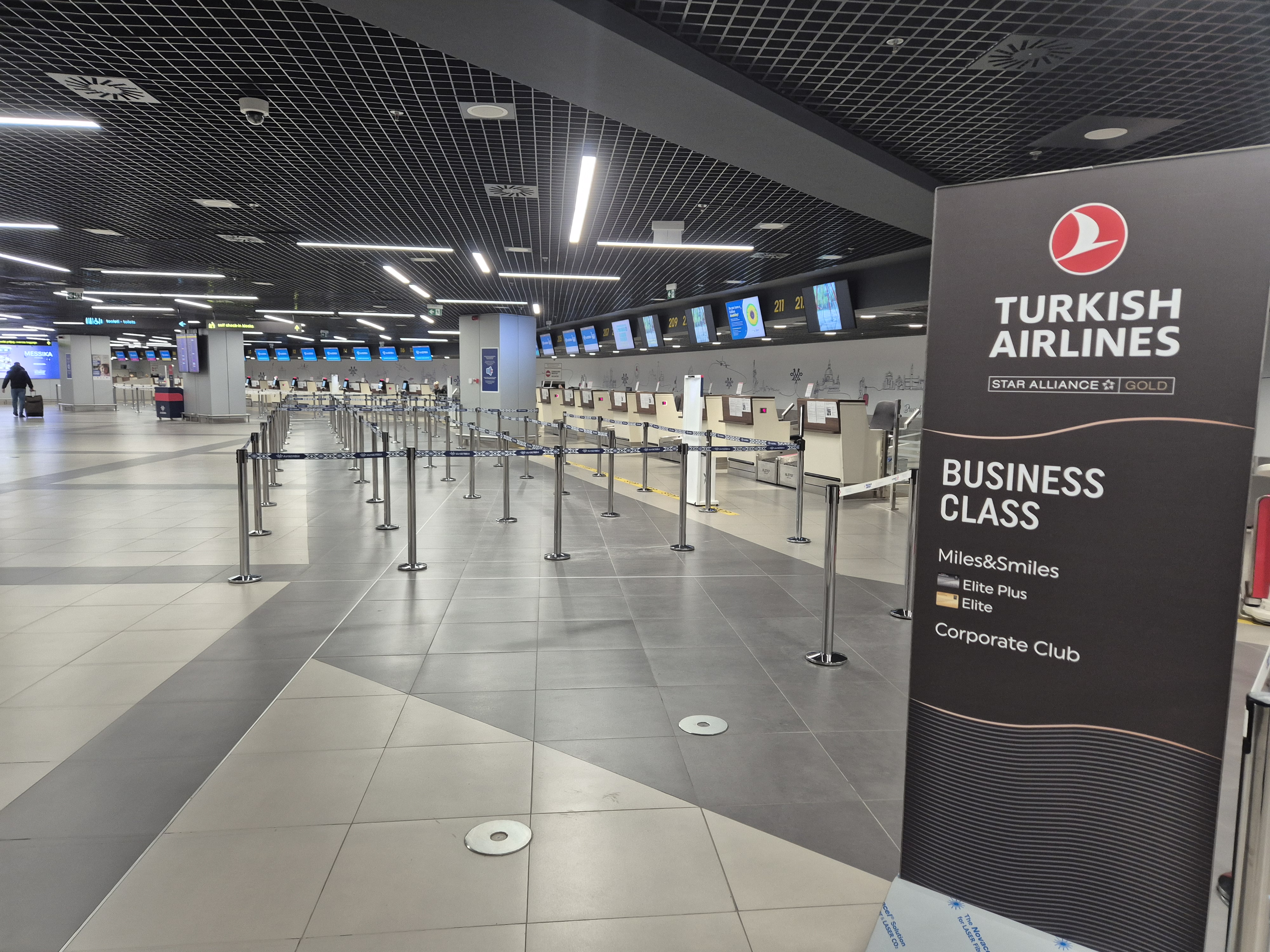 A sudden, short walk around the airport