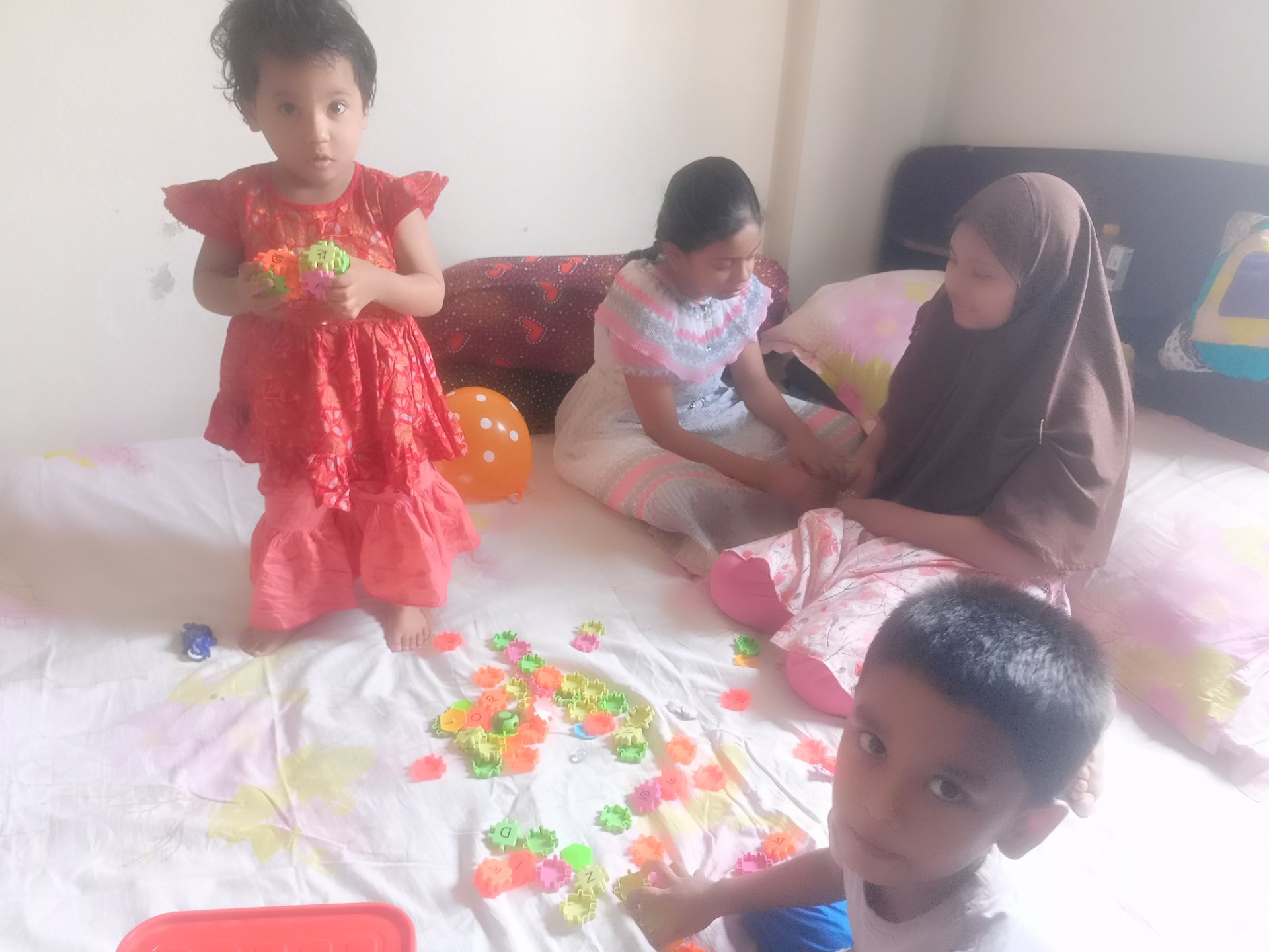 My children are playing..