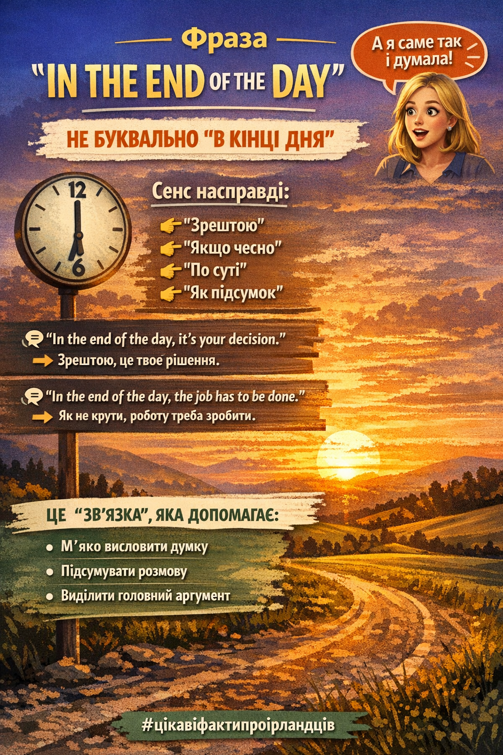 «In the end of the day»— що означає цей вислів в Ірландії?