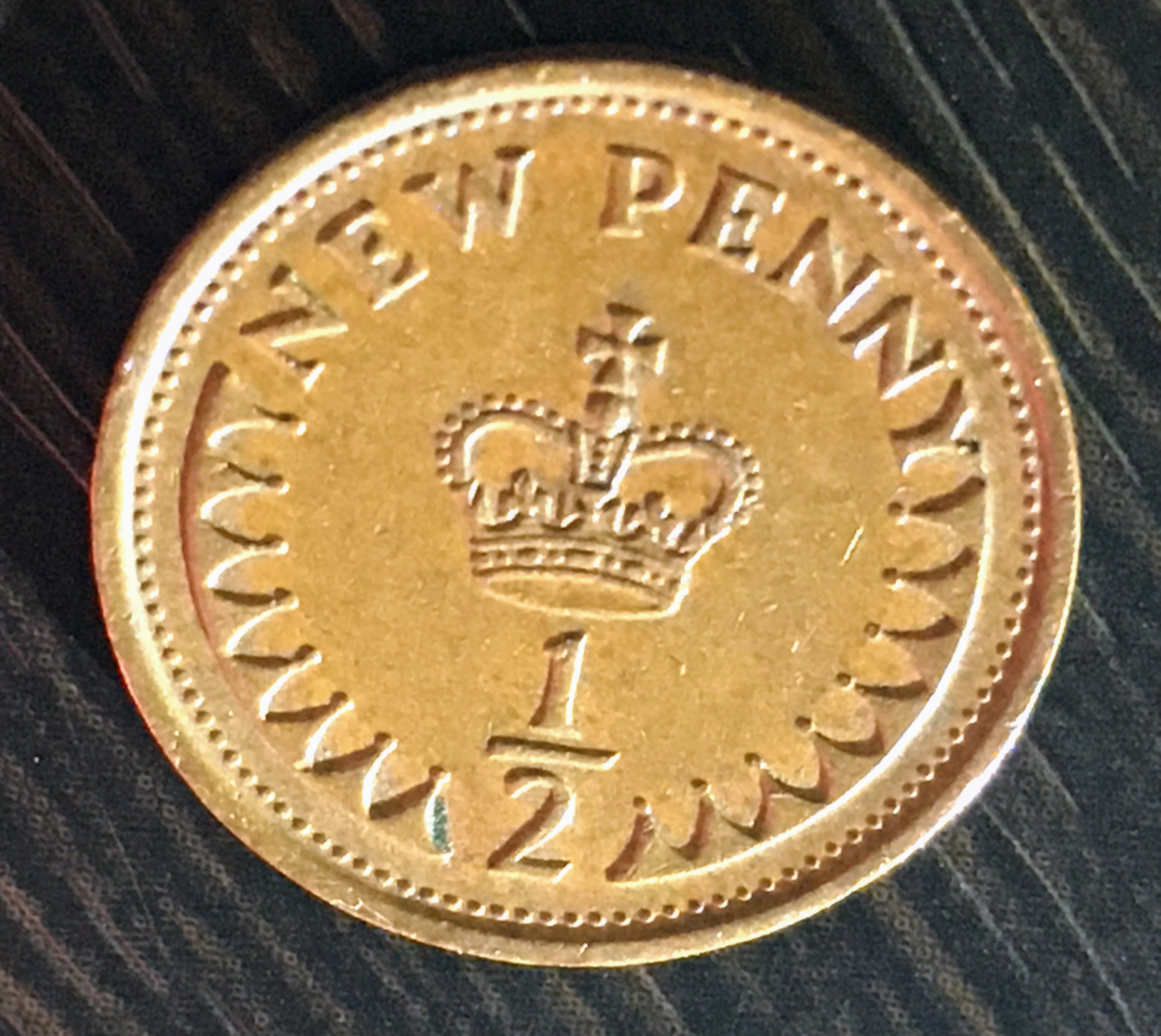 Монети світу: ½ пенні, Великобританія. Монета 1974 року