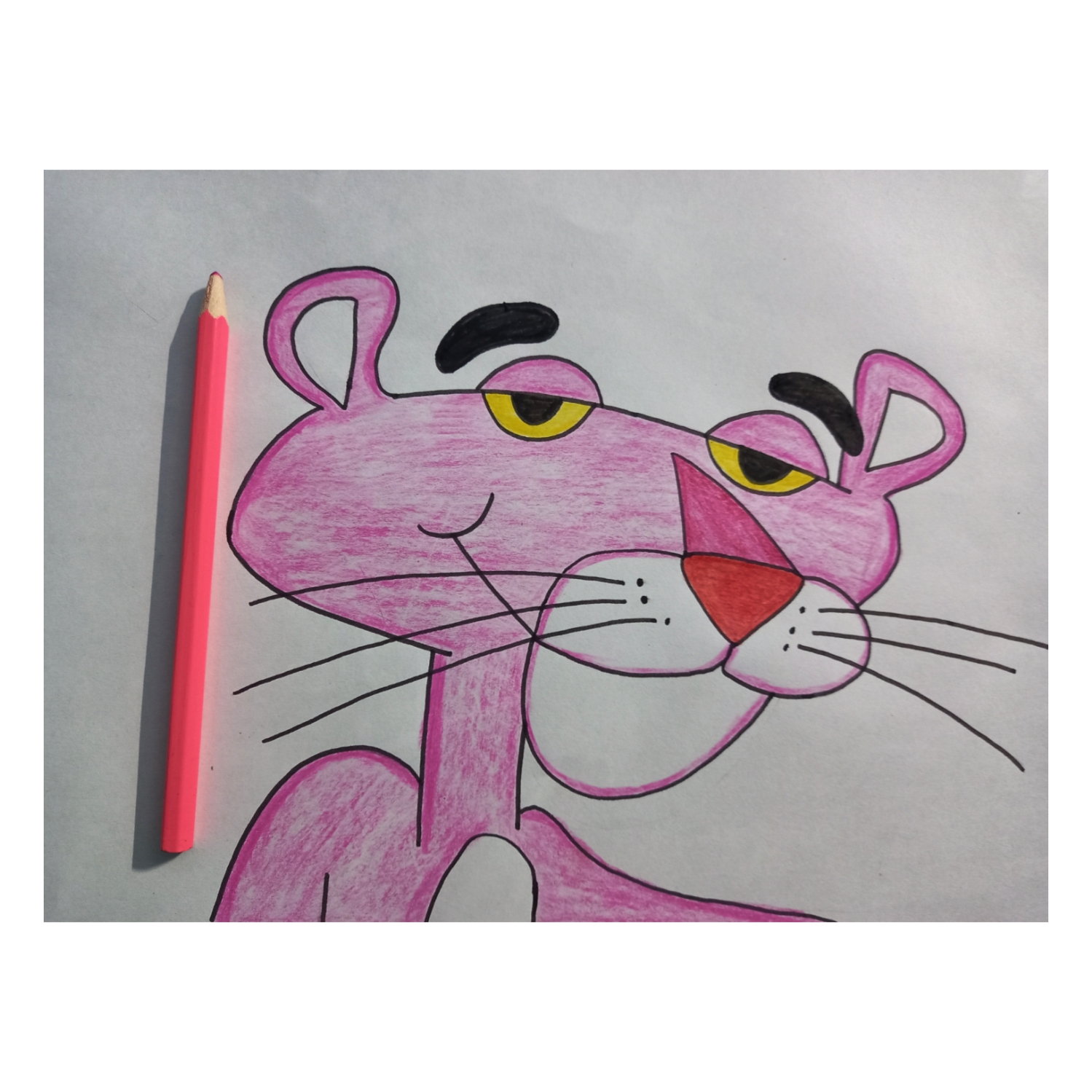 Pink Panther pencil sketch