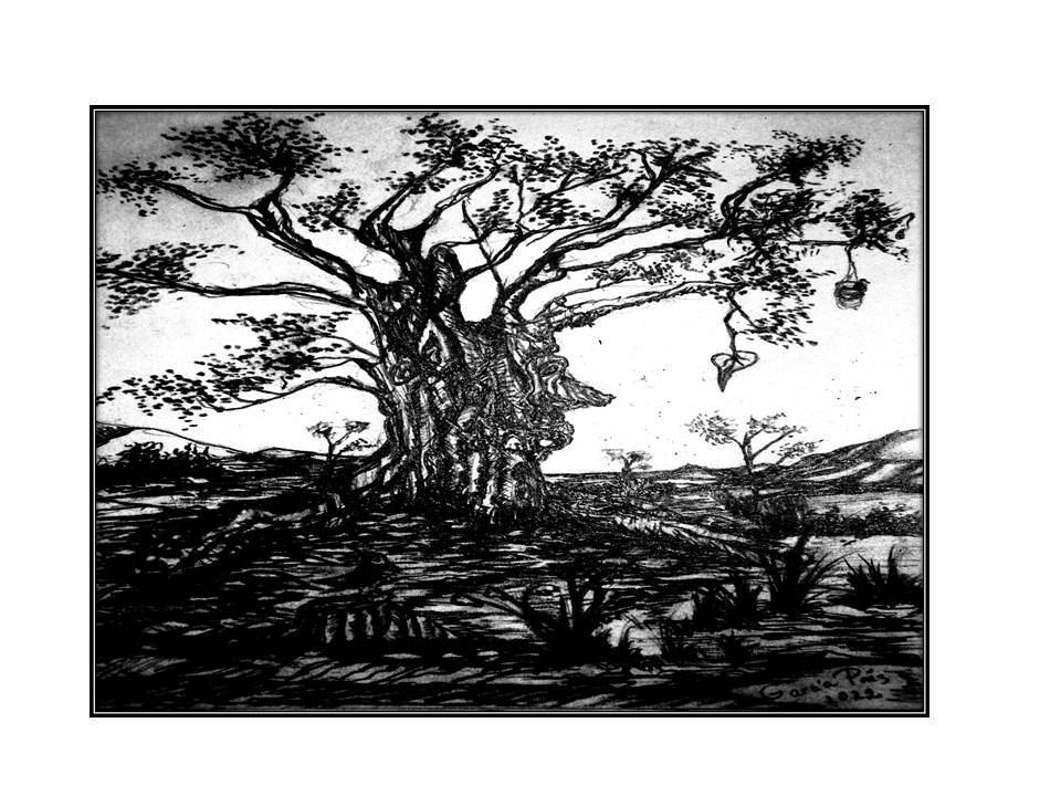 Dibujo de la naturaleza a mi estilo. Por @angelica79