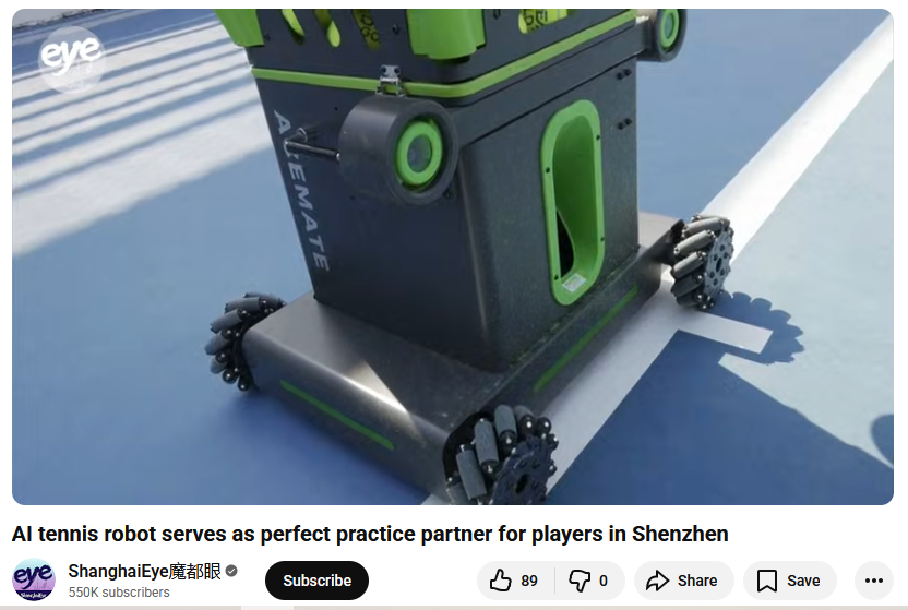 AI Tennis Robot As Practice Partner 