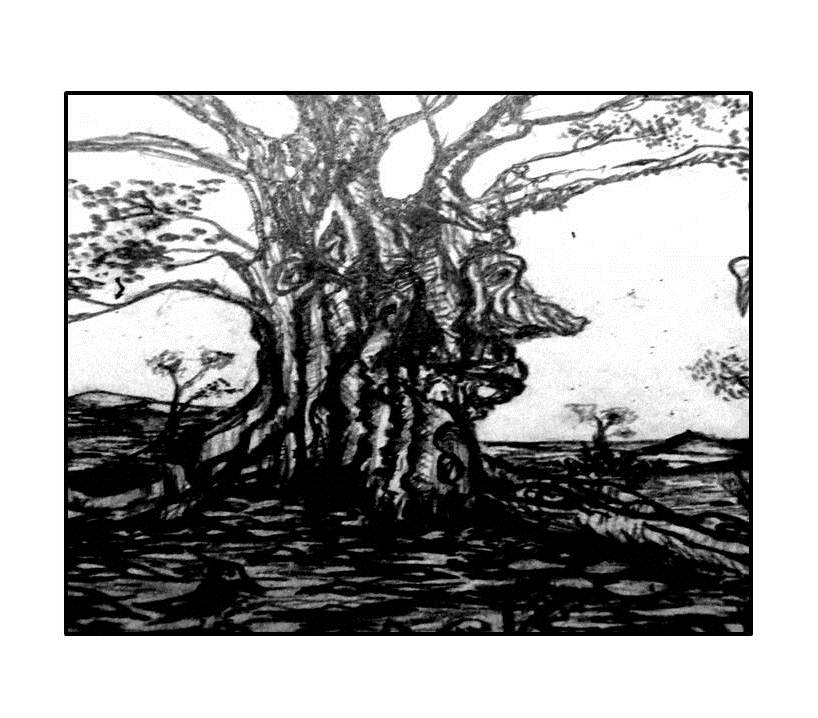 Dibujo de la naturaleza a mi estilo. Por @angelica79