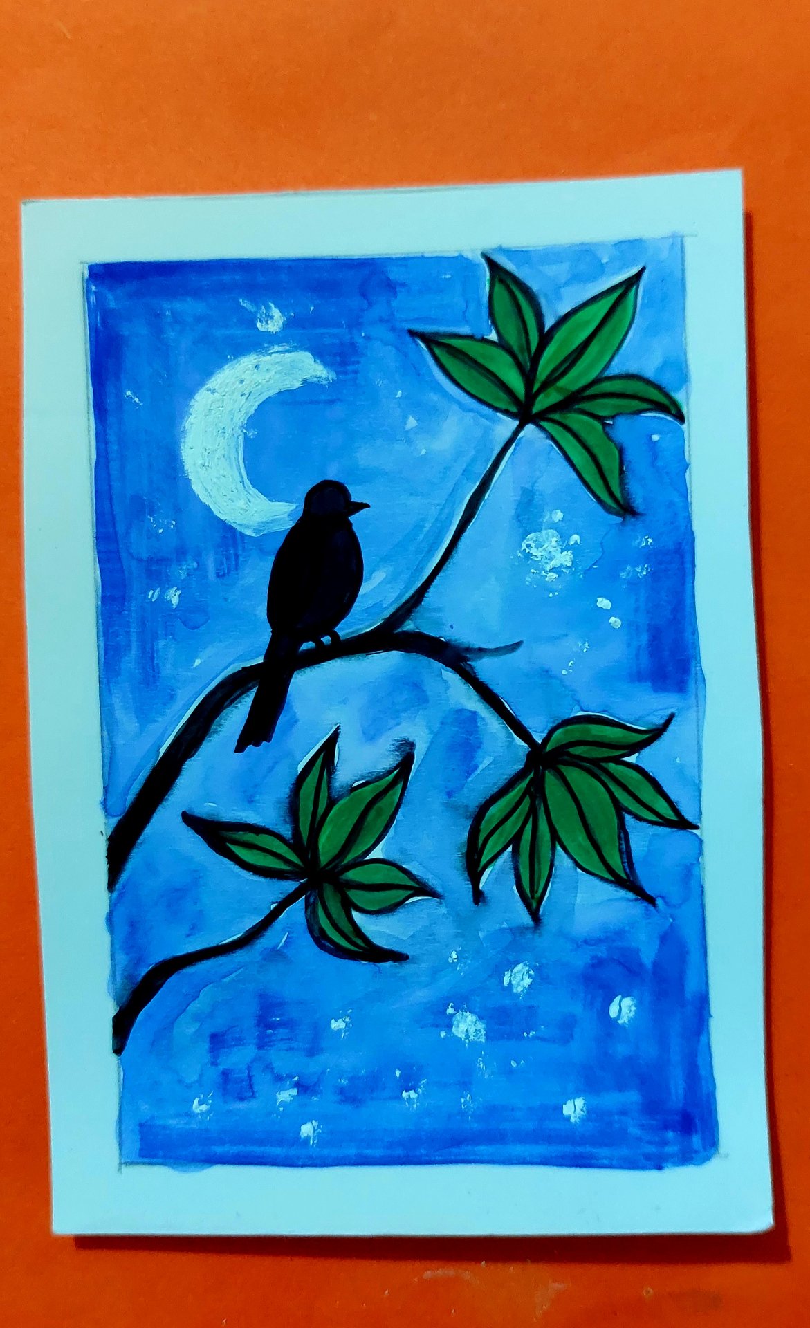 Alone bird Watercolor painting episode 1