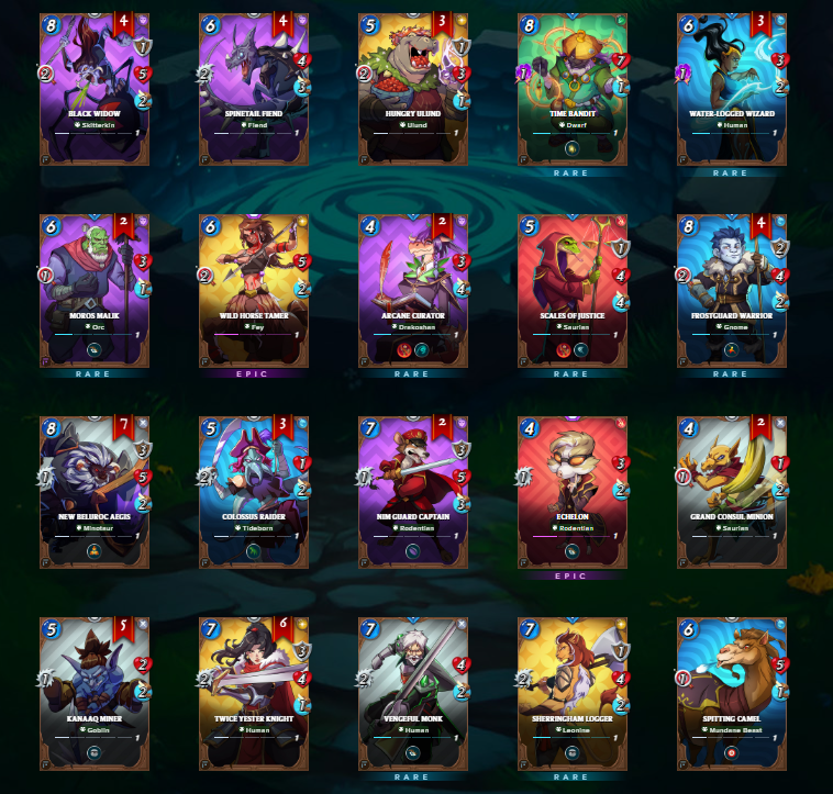 Splinterlands - Opening 20 Foundation Packs, Glint Store Confusion, and Battling with My New Conclave Arcana Monster