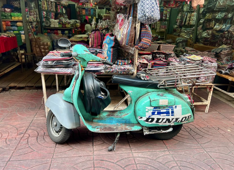 A Rare Find on the Streets of Bangkok: The Classic Scooter and Motorbike
