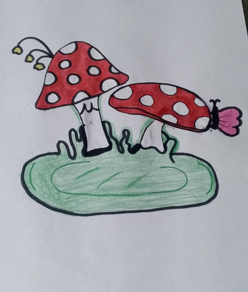 A drawing made by my granddaughters for a school activity//Un dibujo realizado por mis nietas para una actividad escolar 