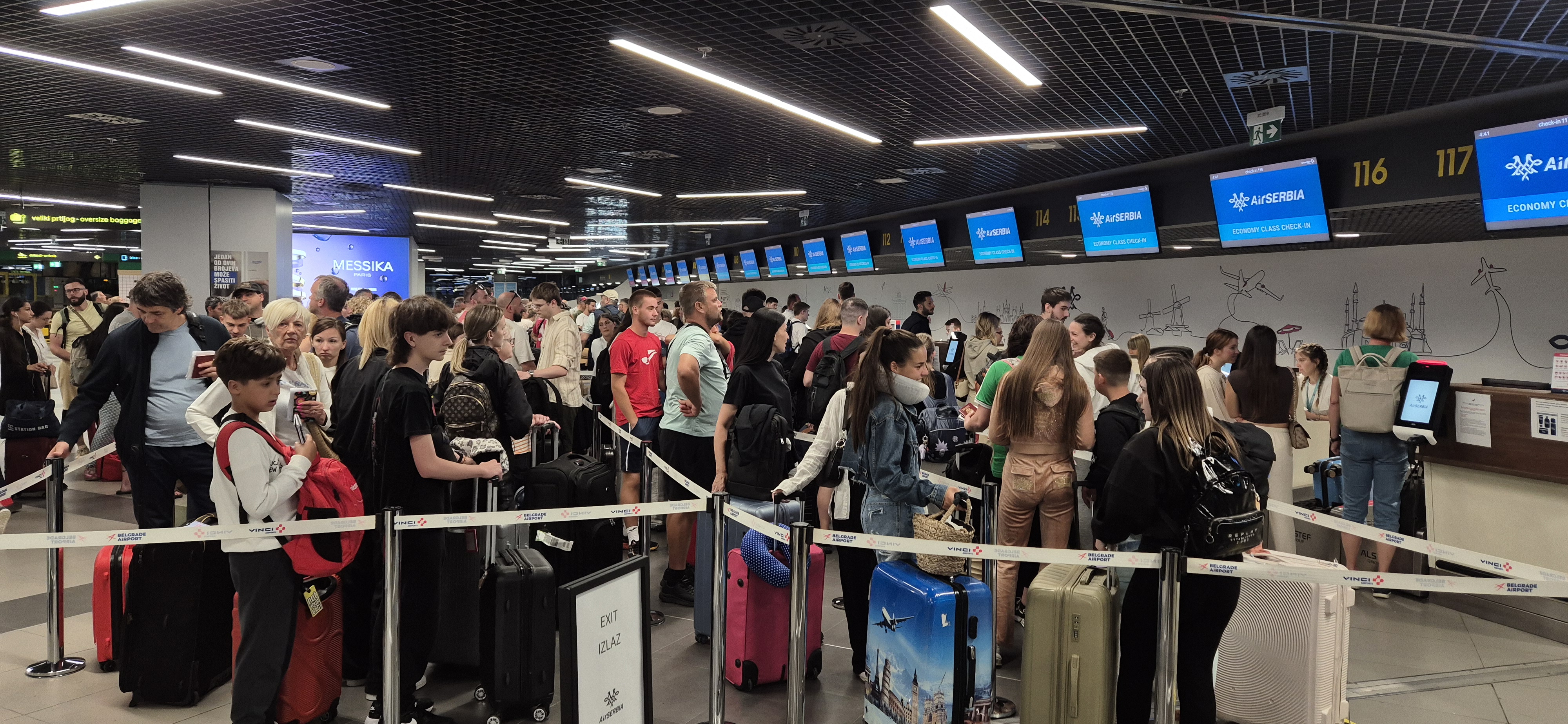 A sudden, short walk around the airport