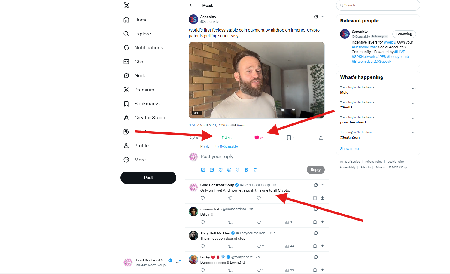 Earn $HIVE by supporting 3Speak on X