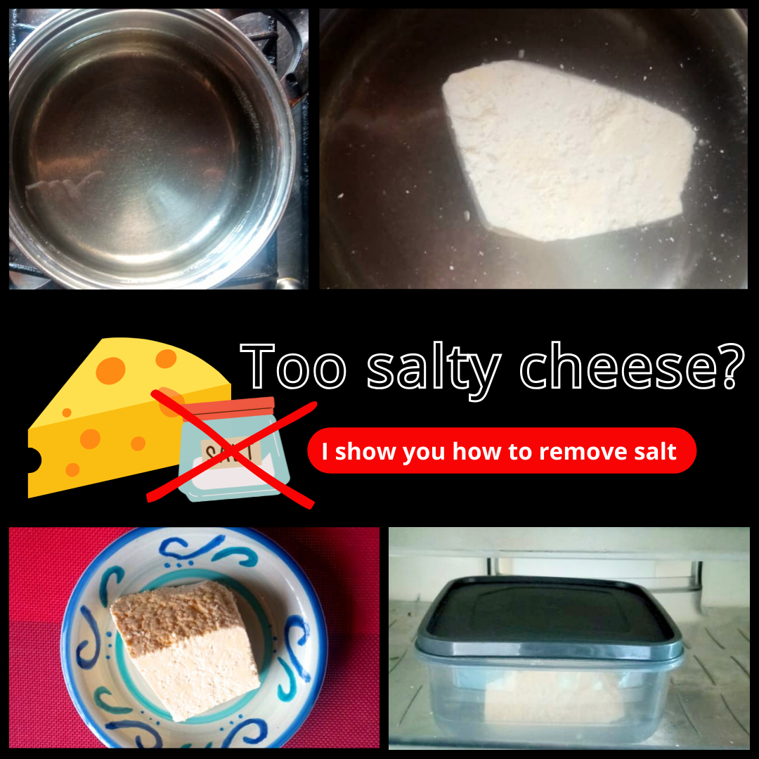 Truco fácil para quitar la sal al queso [Esp/Eng]