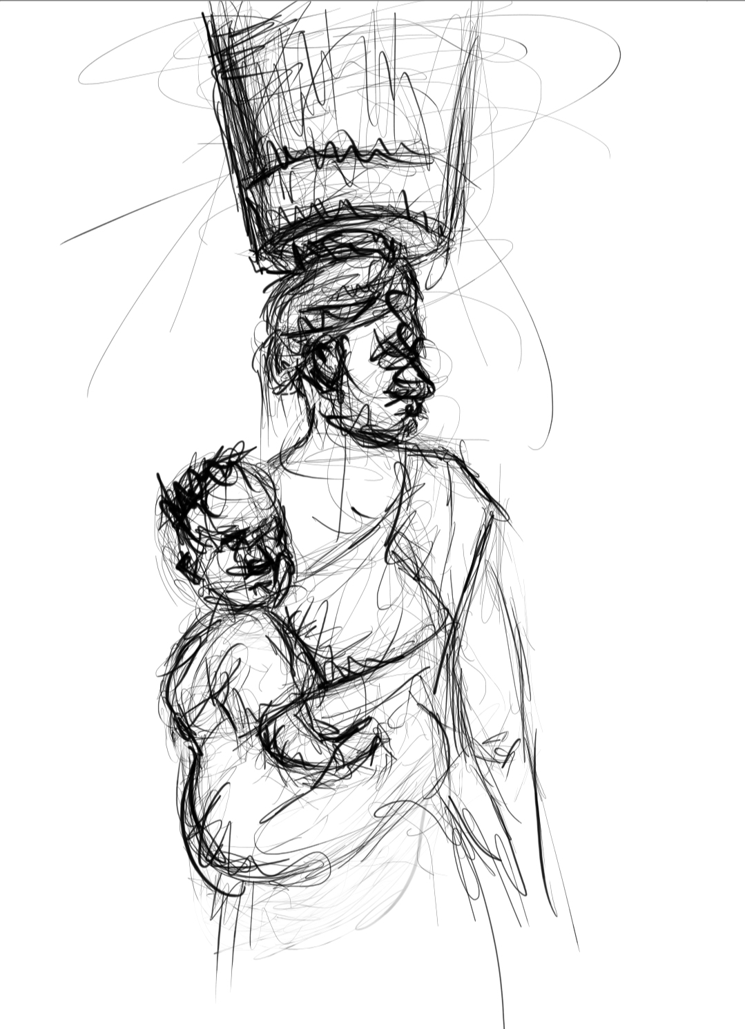 Mother And Child - Digital Art 