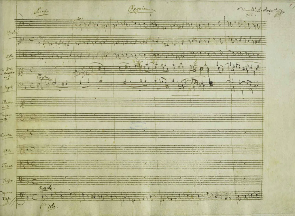 One of the pages of the original score